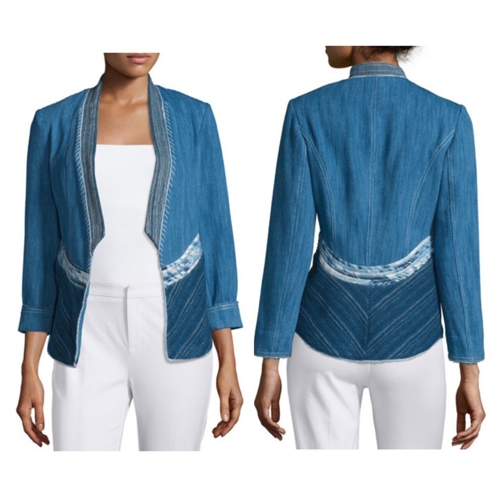Kobi Halperin Denim Jacket Women's Size XS Shiloh Mixed Media